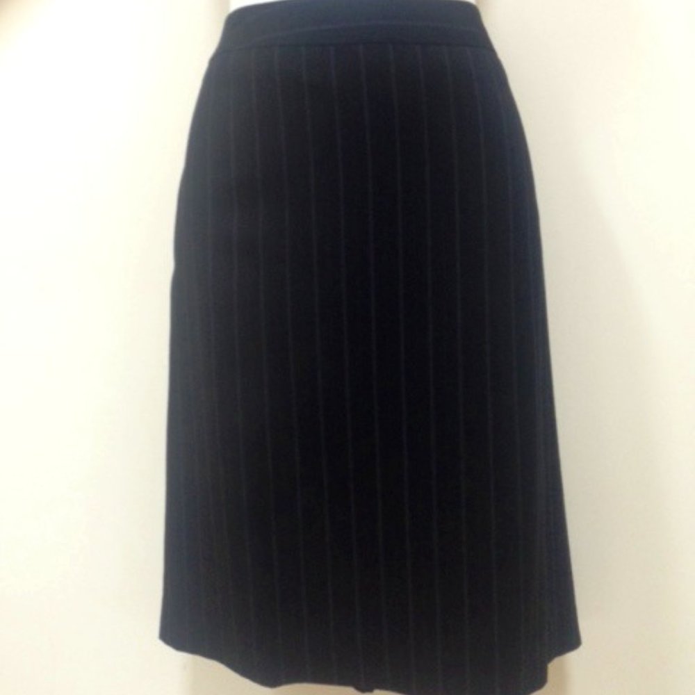 New CASLON Skirt, Size 14P, Fully Lined, 93% Rayon, 7% Wool, Color: Navy Blue